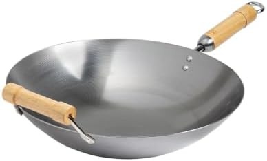 Round Bottom Carbon Steel Wok 14 Inch