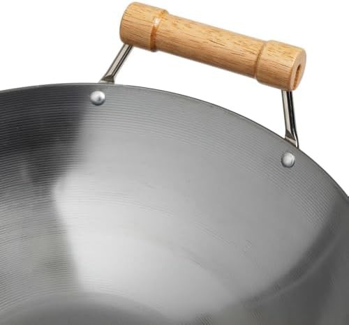 Round Bottom Carbon Steel Wok 14 Inch — photo 4