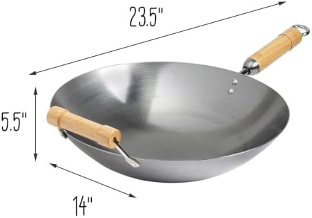 Round Bottom Carbon Steel Wok 14 Inch — photo 5