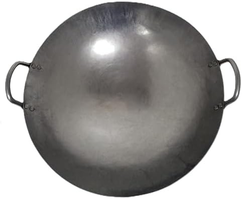 M.V. Trading Hand Hammered Carbon Steel Wok 16 Inch