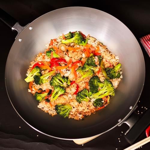 Professional Uncoated Wok with Phenolic Handles — photo 5