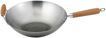 Helen's Carbon Steel Wok 14 in with helper handle