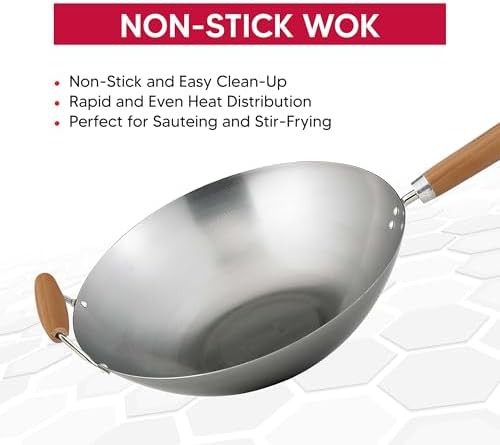 Helen's Carbon Steel Wok 14 in with helper handle — photo 3