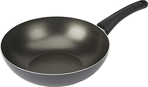 Charcoal aluminum deep stir fry pan
