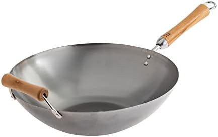 Pre-Seasoned Carbon Steel Wok 14 Inch