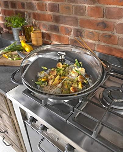 Large gray enameled cast iron wok — photo 5