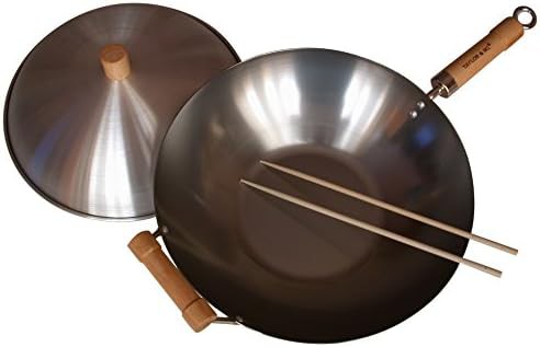 Traditional carbon steel stir-fry set 14 in