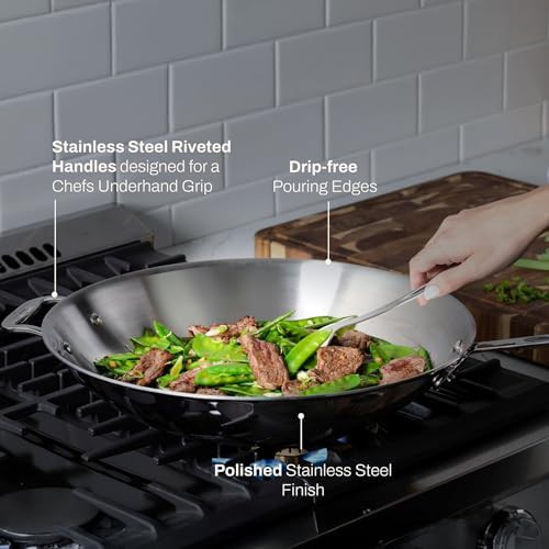 D3 stainless steel 14 in wok — photo 5