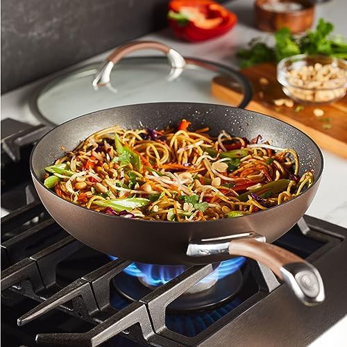 Chocolate Nonstick Stir Fry Pan with Lid — photo 5