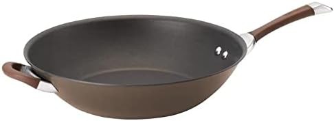 Chocolate Hard Anodized Nonstick Stir Fry Pan