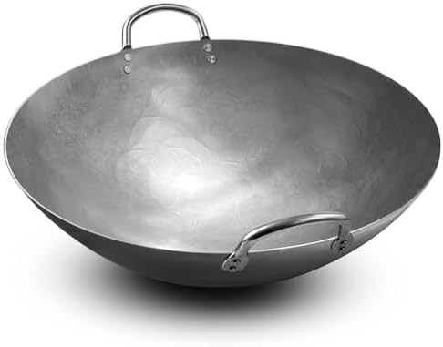Large Twenty Four Inch Hand Hammered Wok