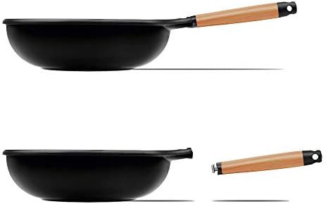 Aluminum wok with detachable handle — photo 3