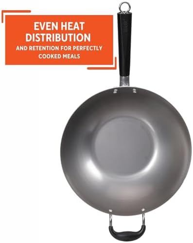 Natural silver wok with triangle handle — photo 5