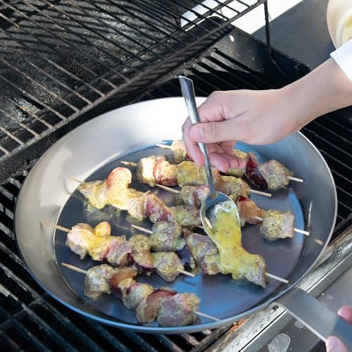 Black carbon steel wok with iron handle — photo 5