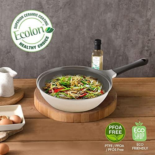 Ivory Ceramic Nonstick Cast Iron Wok 12 in — photo 4