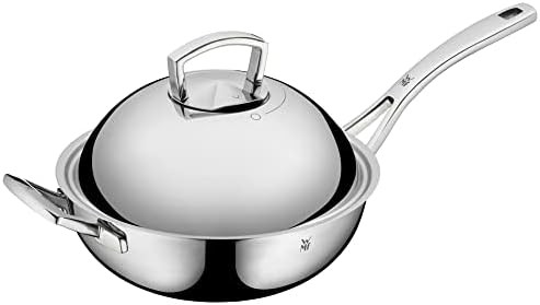 Multiply Stainless Steel Wok with Metal Lid