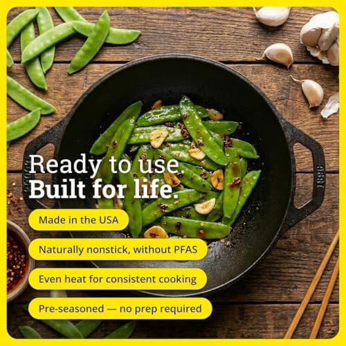 Mini Pre-Seasoned Cast Iron Stir Fry Wok — photo 5