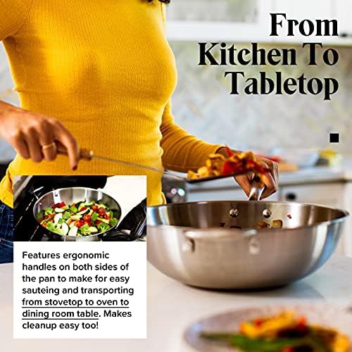 Flat Bottom Stainless Steel Wok with Spatula — photo 5