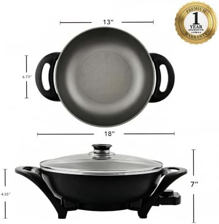 Electric Black Nonstick Wok 13 in — photo 5