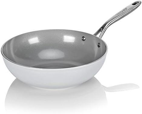 Ceramic Nonstick Flat Bottom Aluminum Wok