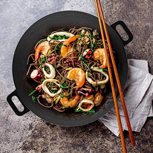 Pre-Seasoned Cast Iron Flat Bottom Wok — photo 4