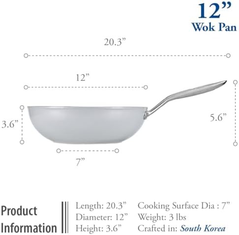 Ceramic Nonstick Stir Fry Pan with Glass Lid — photo 5
