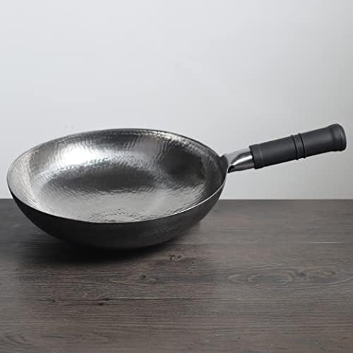 Hand hammered round bottom carbon steel wok — photo 5