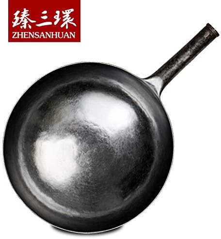 Hand hammered iron pow wok 32cm — photo 5