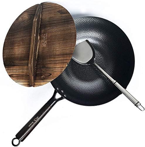 Classic pre-seasoned carbon wok 12.5 in