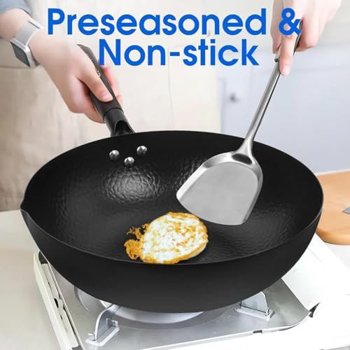 Classic pre-seasoned carbon wok 12.5 in — photo 4