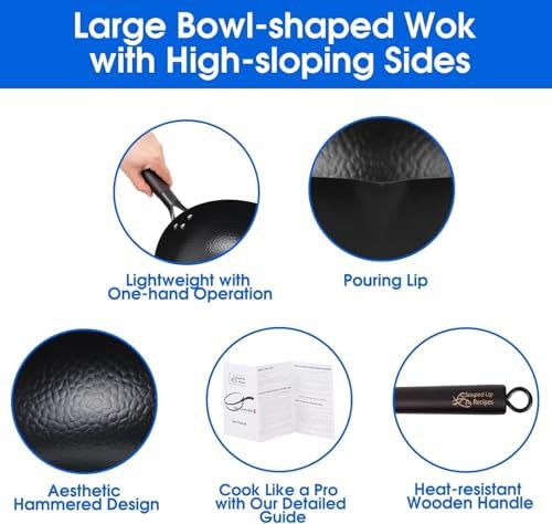 Classic pre-seasoned carbon wok 12.5 in — photo 5