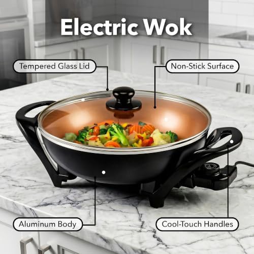 Electric Copper Nonstick Wok 13 in — photo 3