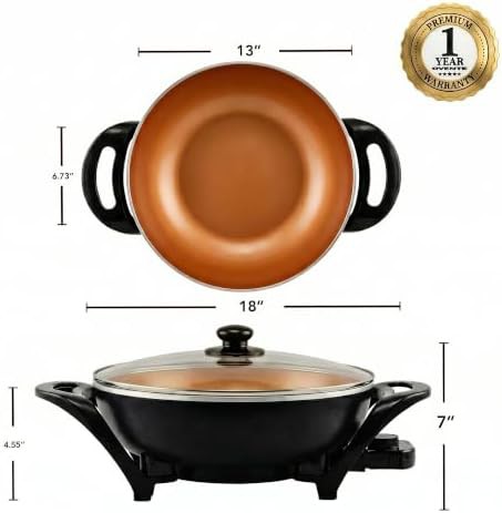 Electric Copper Nonstick Wok 13 in — photo 5