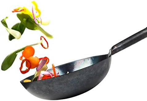 Blue Black Seasoned Iron Wok with Helper Handle — photo 4