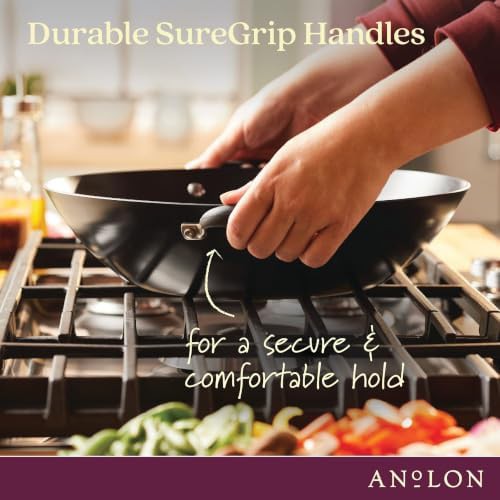 Anolon advanced home hard anodized nonstick wok 14 inch — photo 5