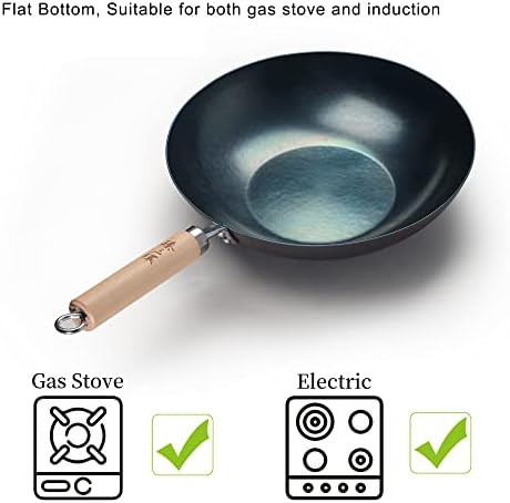Flat bottom induction iron wok 32cm — photo 3
