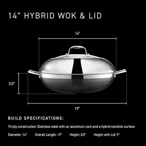 Large 14 Inch Hybrid Nonstick Wok — photo 3
