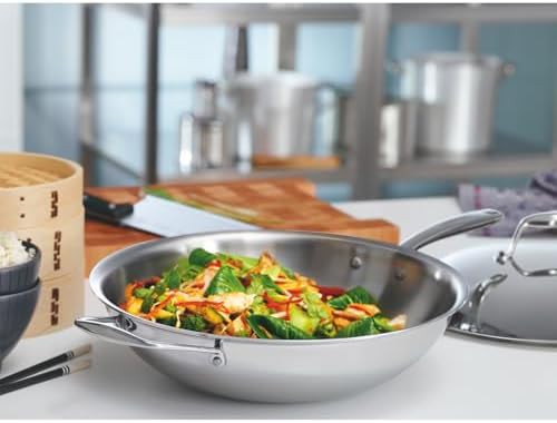Stainless steel 3 layer silver wok — photo 3