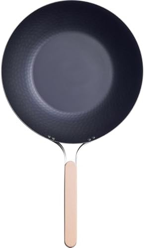 Enzo iron wok with wooden handle 11.0