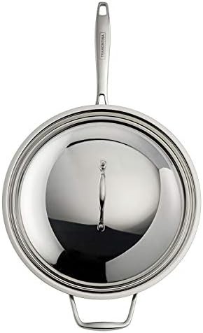 Tri-Ply Clad Stainless Steel Wok with Lid — photo 3