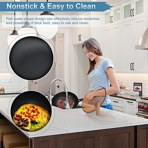Carbon steel flat bottom wok with wooden handle — photo 5