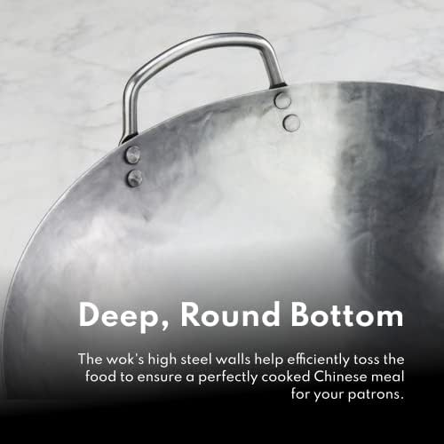 Hand hammered carbon steel round bottom wok set — photo 5