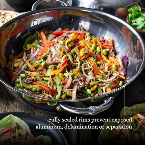 Titanium Stainless Steel Induction Wok 14 in — photo 5