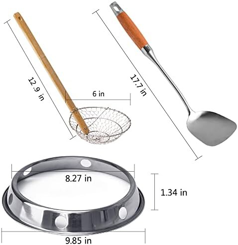 Hand Hammered Carbon Steel Wok Set — photo 3