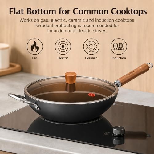 Chinese carbon steel wok with flat base — photo 4