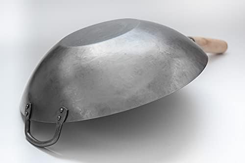 Induction ready hammered 14 inch flat wok — photo 4