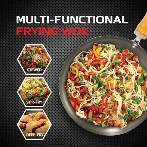 Carbon steel mini wok 8 inch flat bottom — photo 4