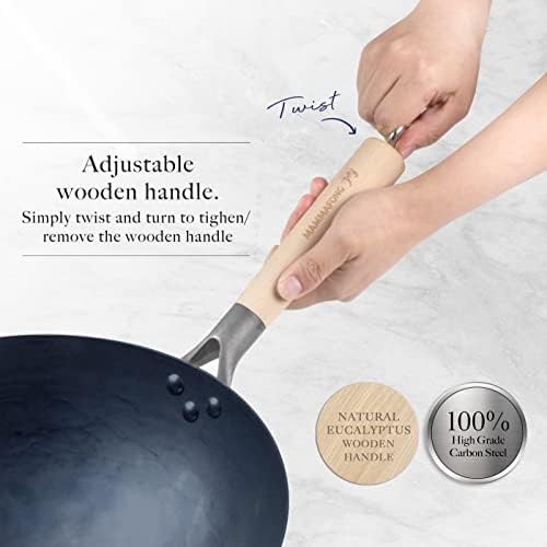 Preseasoned Round Bottom Wok Set 14 in — photo 5