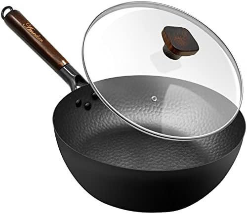 Nonstick carbon steel skillet stir fry pan