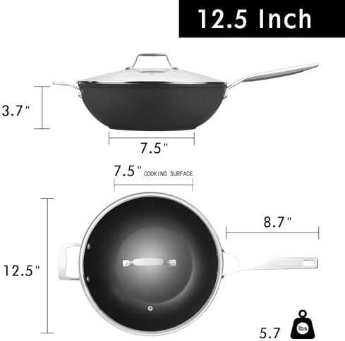 Titanium nonstick frying pan with lid — photo 3